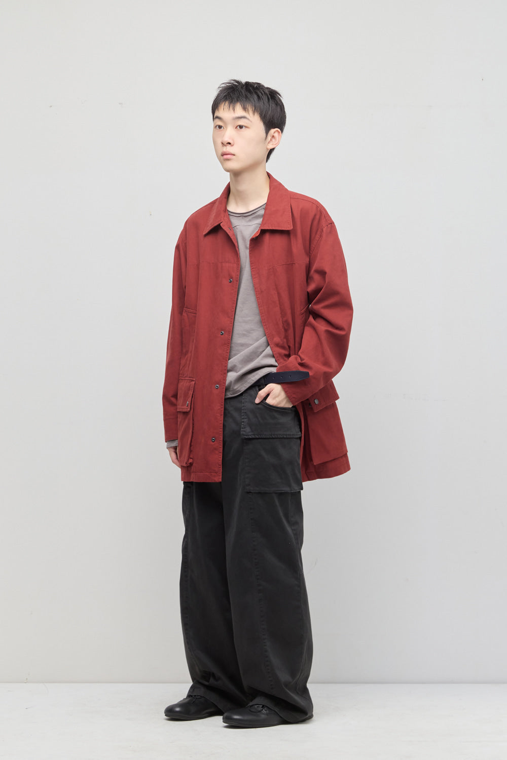 Hatchingroom - Canvas Work Parka (Dark Red) product image 12 | TRAB K-Fashion Australia