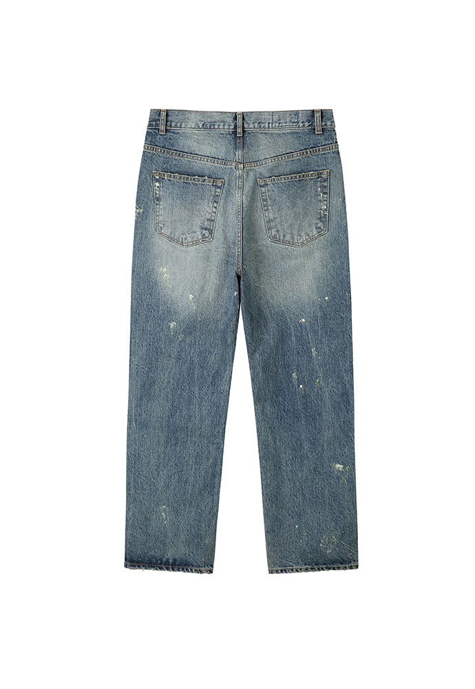 Art if acts - Painted Regular 5P Denim Pants (Used Indigo) product image 7 | TRAB K-Fashion Australia