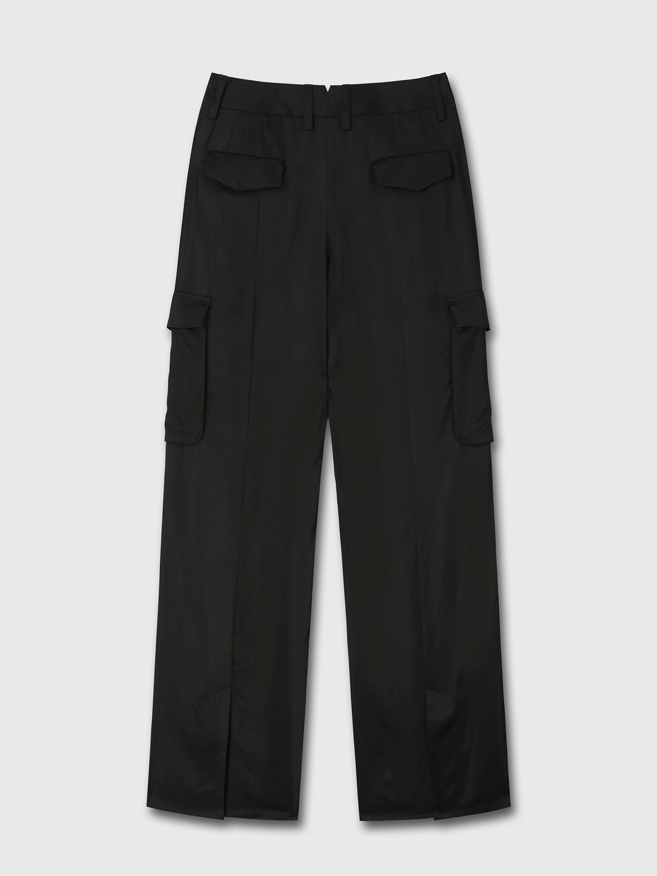Tonywack - Loose-Fit Satin Cargo Pants (Black) product image 9 | TRAB K-Fashion Australia