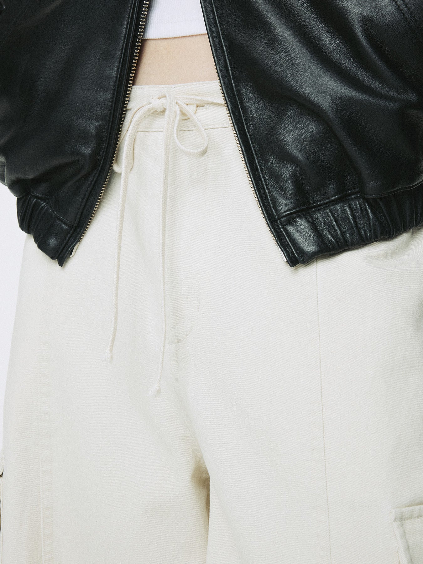 Tonywack - Cotton Drawstring Cargo Trousers (Ivory) product image 8 | TRAB K-Fashion Australia