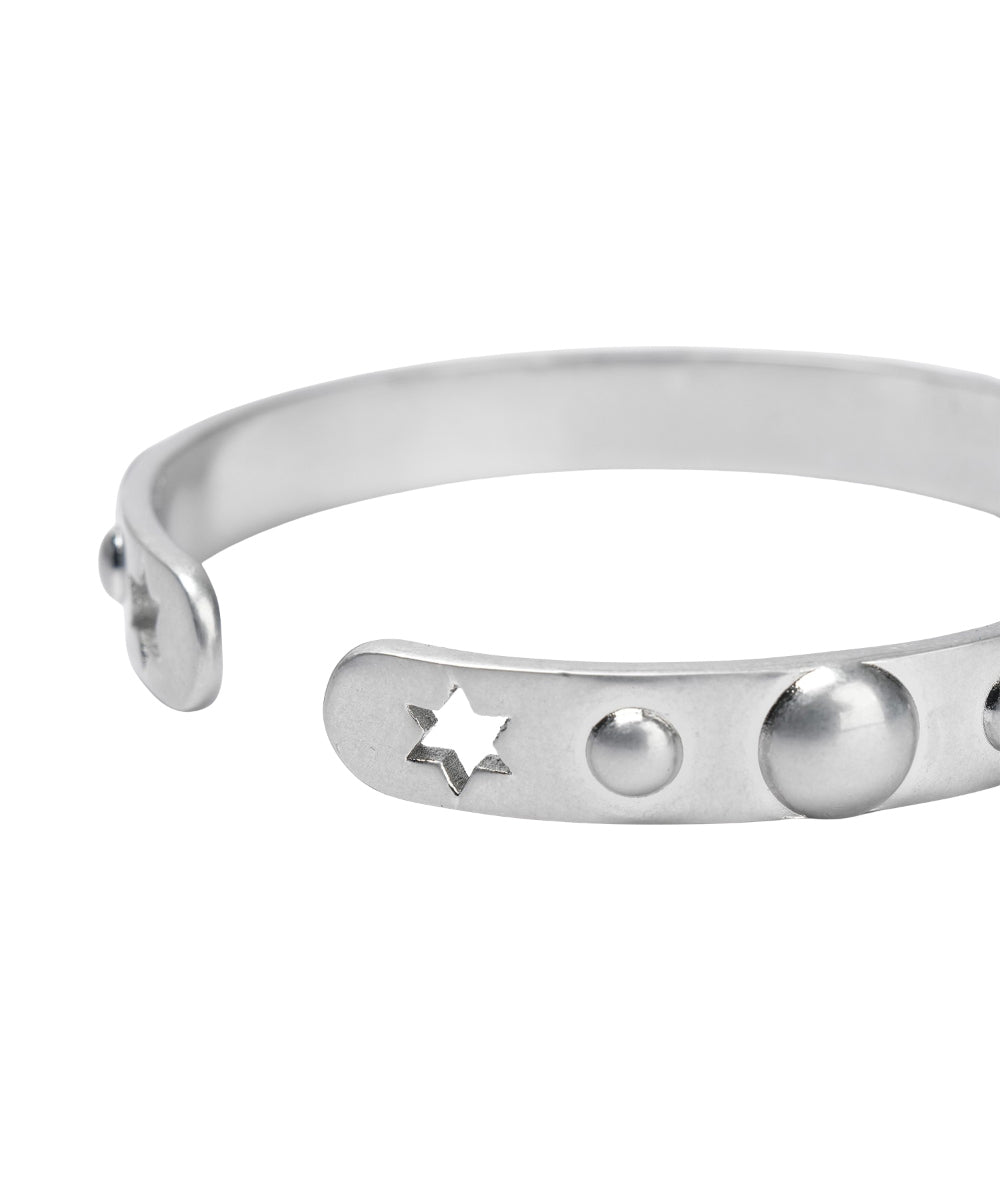 Coyseio - Rounded Stud Bangle Chrome product image 14 | TRAB K-Fashion Australia