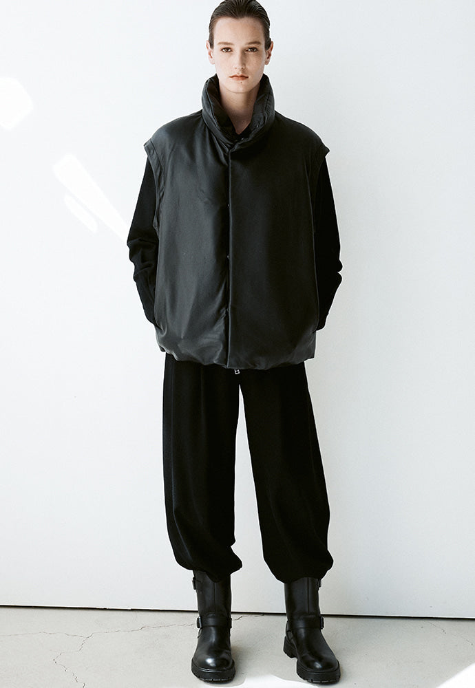 Tonywack - Leather Down Puffer Jacket (Black) product image 3 | TRAB K-Fashion Australia