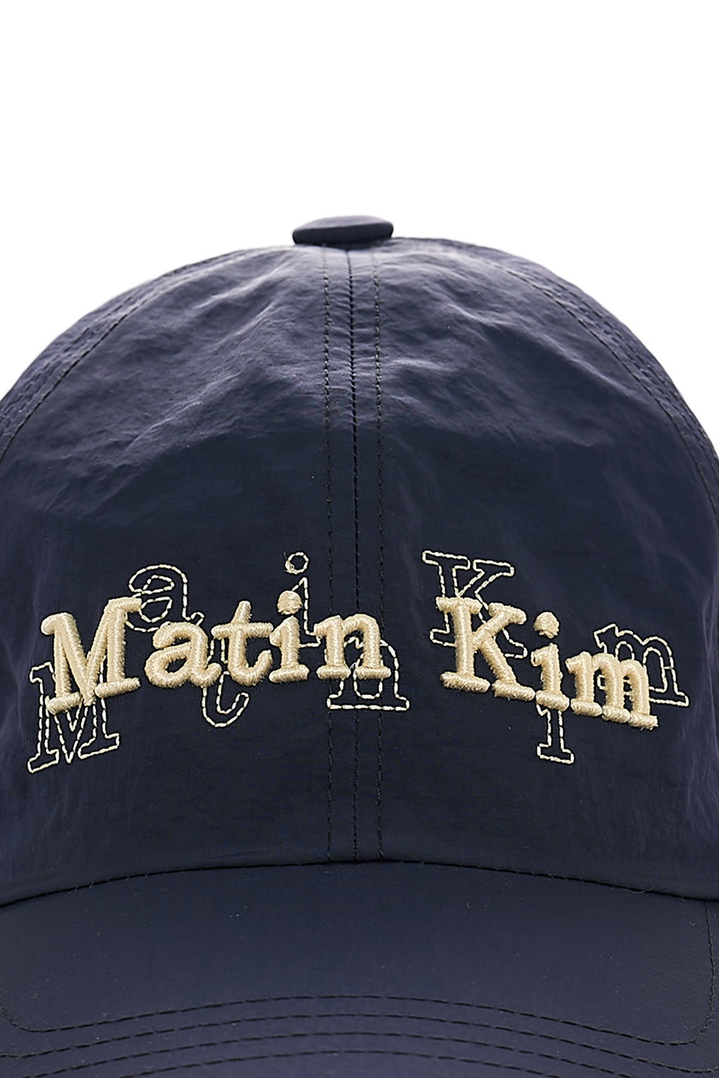 Matin Kim - Overlay Logo Ball Cap (Navy) product image 4 | TRAB K-Fashion Australia