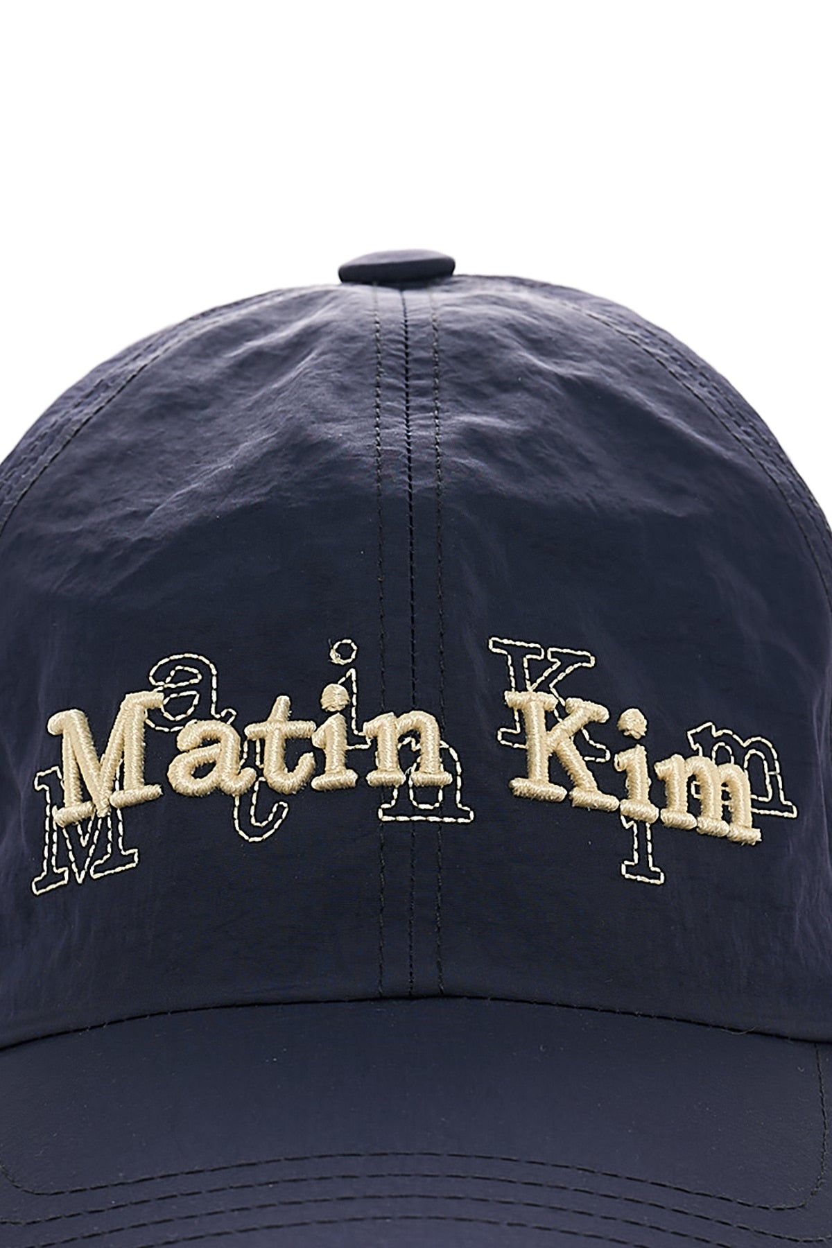 Matin Kim - Overlay Logo Ball Cap (Navy) product image 4 | TRAB K-Fashion Australia
