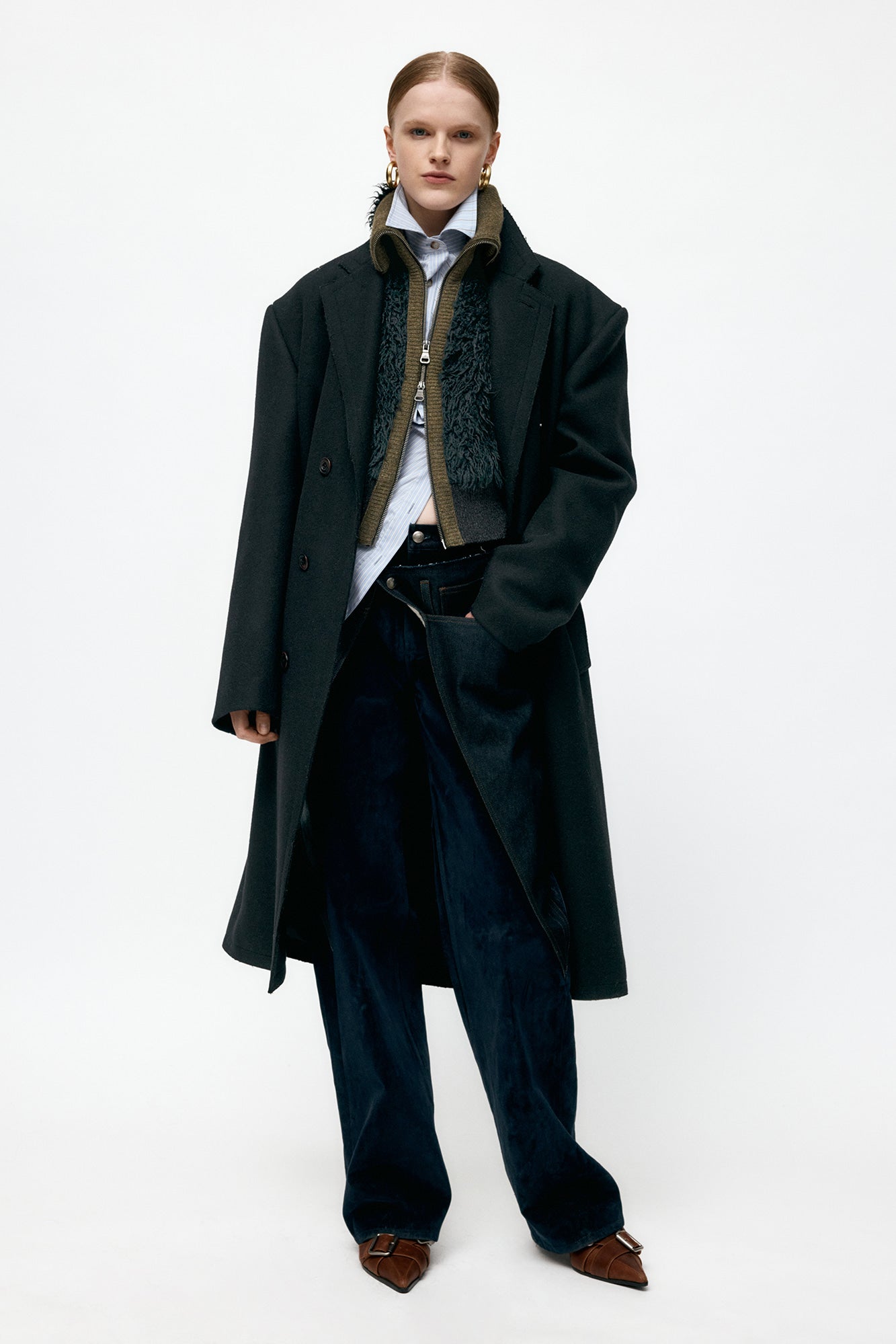 Andersson Bell - Unisex James Wool Coat (Black) product image 7 | TRAB K-Fashion Australia