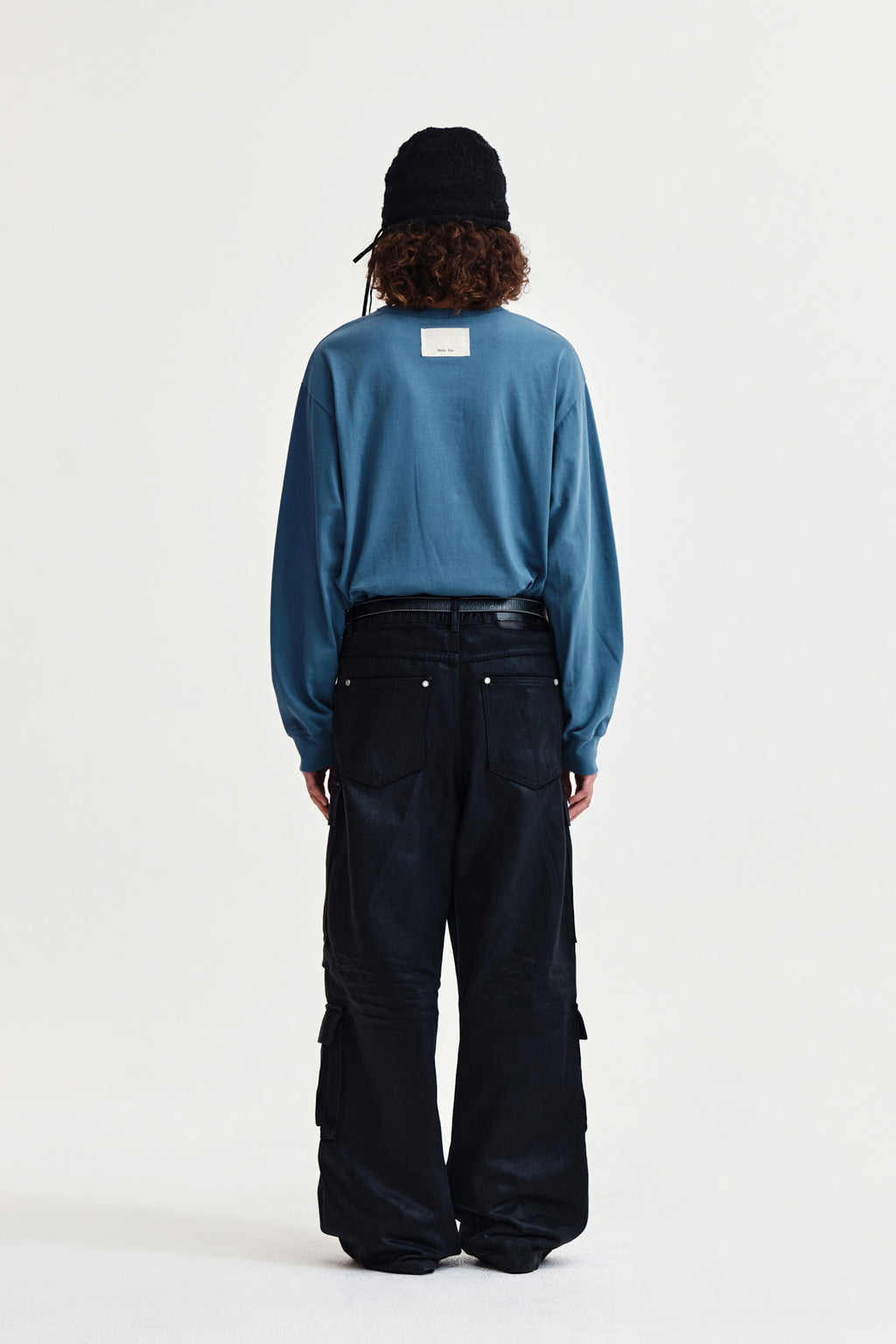 Matin Kim - Patch Graphic Long Sleeve Top (Smoke Blue) product image 7 | TRAB K-Fashion Australia