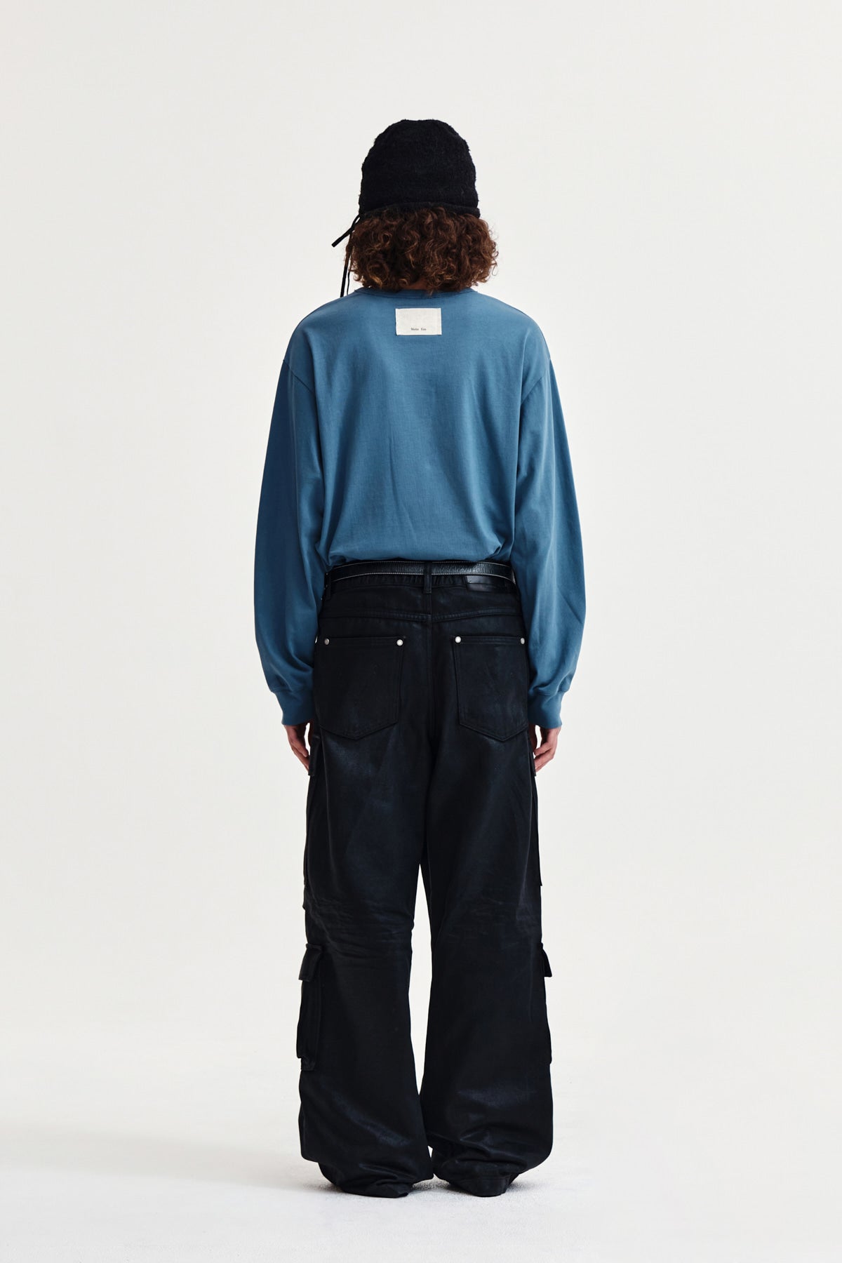 Matin Kim - Patch Graphic Long Sleeve Top (Smoke Blue) product image 7 | TRAB K-Fashion Australia