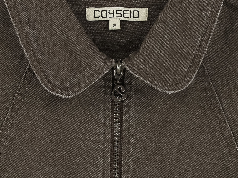 Coyseio - Round Collar Stitch Jacket Cocoa product image 14 | TRAB K-Fashion Australia