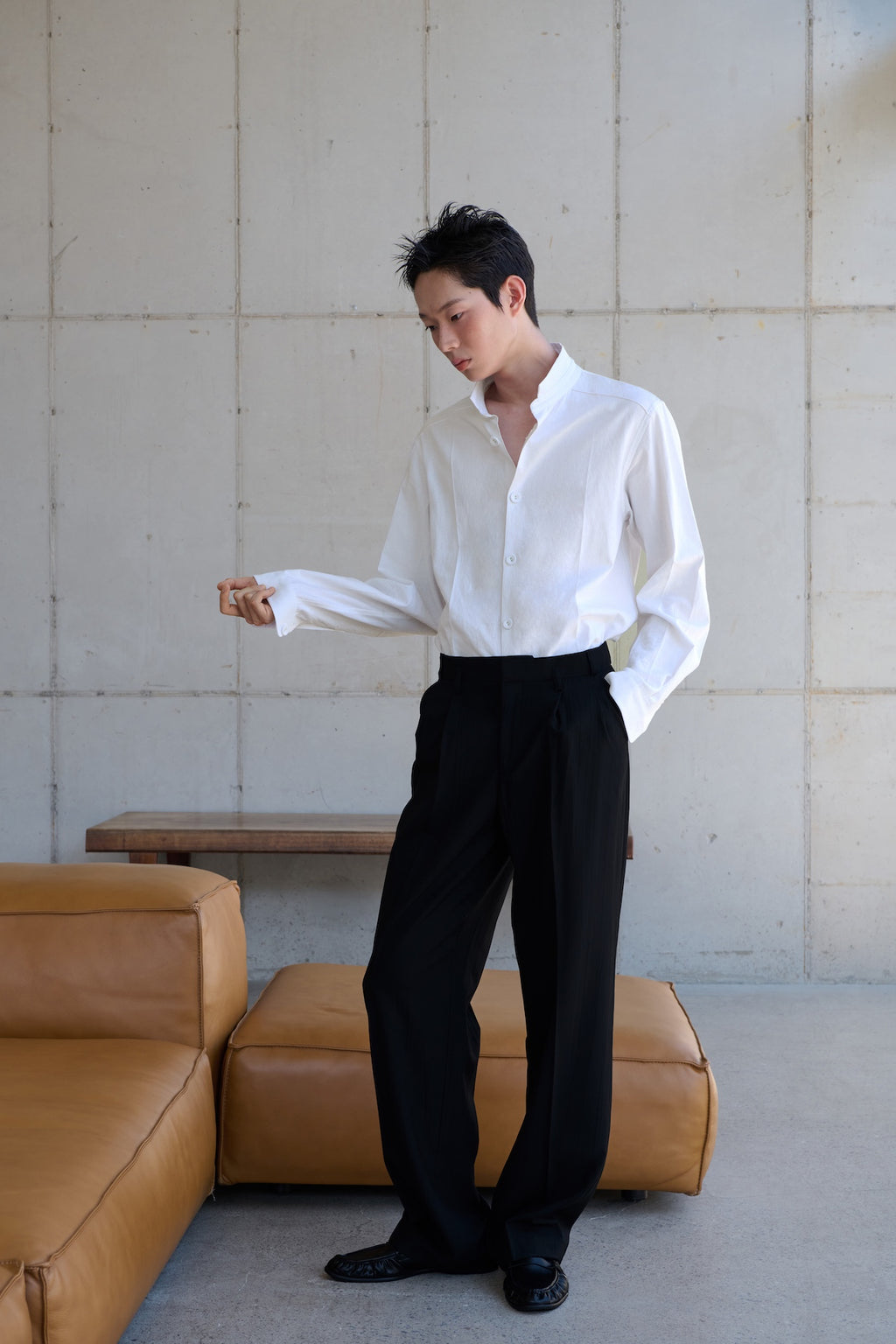 STU - 2 Tuck Crease Slacks (Black) product image 7 | TRAB K-Fashion Australia