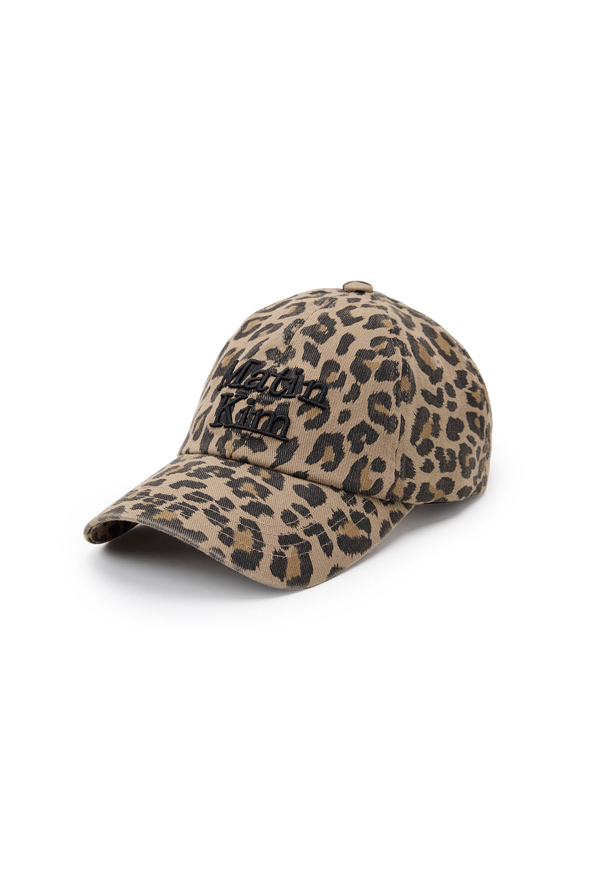 Matin Kim - Matin Leopard Volume Logo Ball Cap (Dark Beige) product image 2 | TRAB K-Fashion Australia