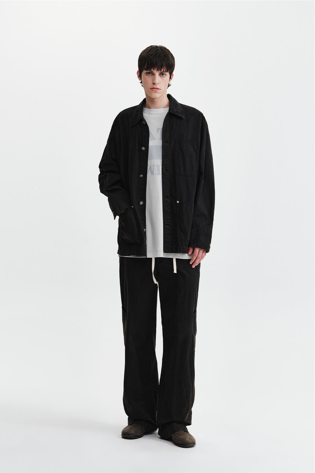 Matin Kim - Faded Wax Pants (Black) product image 10 | TRAB K-Fashion Australia