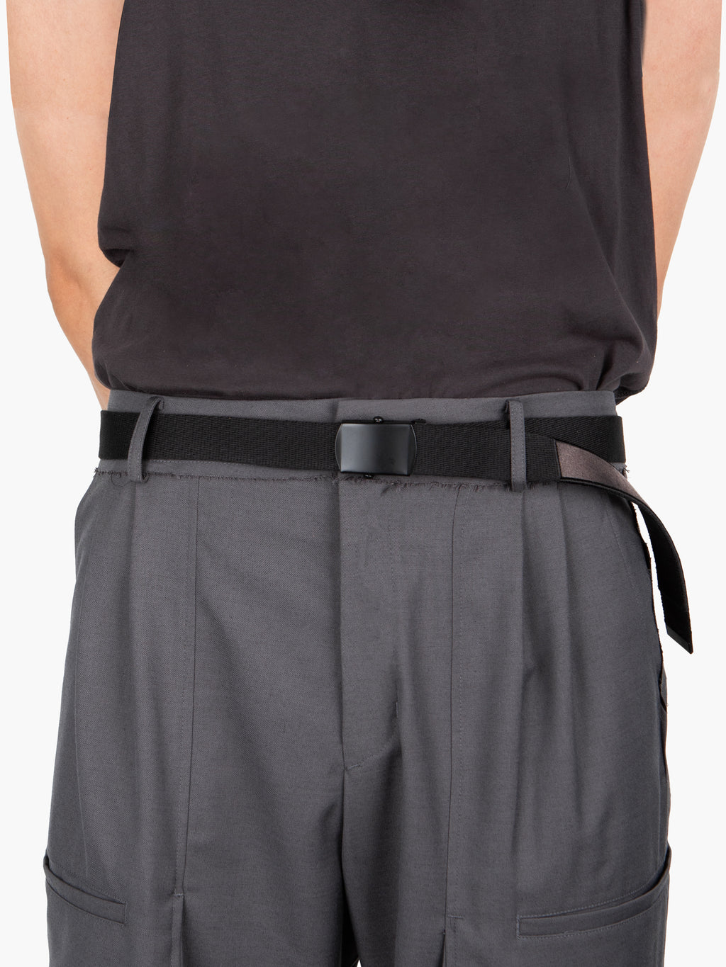 Jiyong Kim - Sun-Bleached Military Belt (Black) product image 1 | TRAB K-Fashion Australia