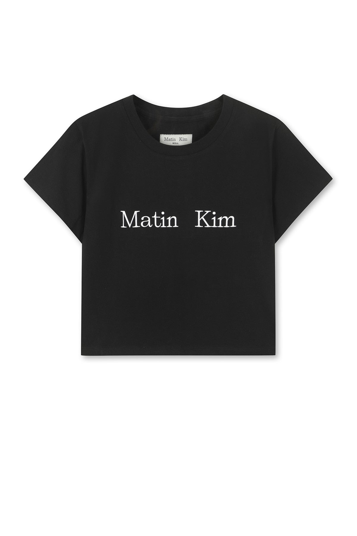 Matin Kim - [Pre-Order – Ships June 19] Matin Kim Logo Crop Top (White) product image 6 | TRAB K-Fashion Australia
