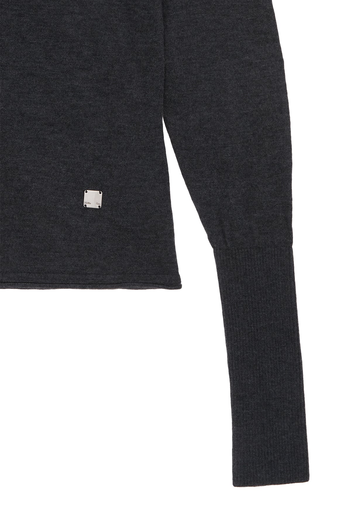 Matin Kim - Plain Slim Knit Hoody (Charcoal) product image 4 | TRAB K-Fashion Australia