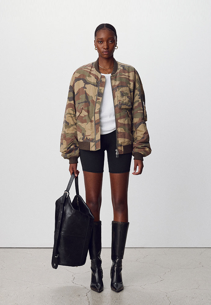 Tonywack - Camouflage Nylon Bomber (Beige/Green) product image 1 | TRAB K-Fashion Australia