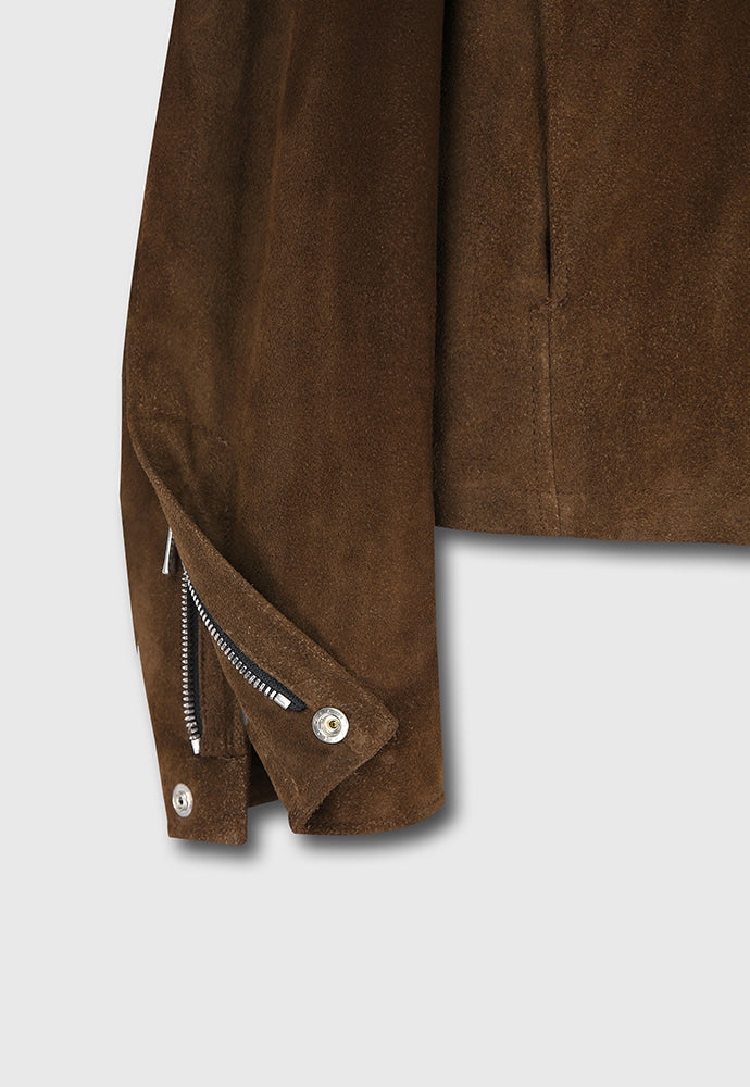 Tonywack - Suede Zippered Blouson Jacket (Olive Brown) product image 12 | TRAB K-Fashion Australia