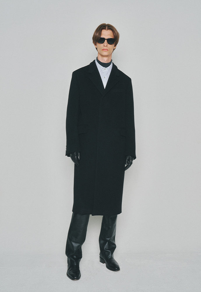 Tonywack - Cashmere Single-Breasted Tailored Coat (Black) product image 3 | TRAB K-Fashion Australia