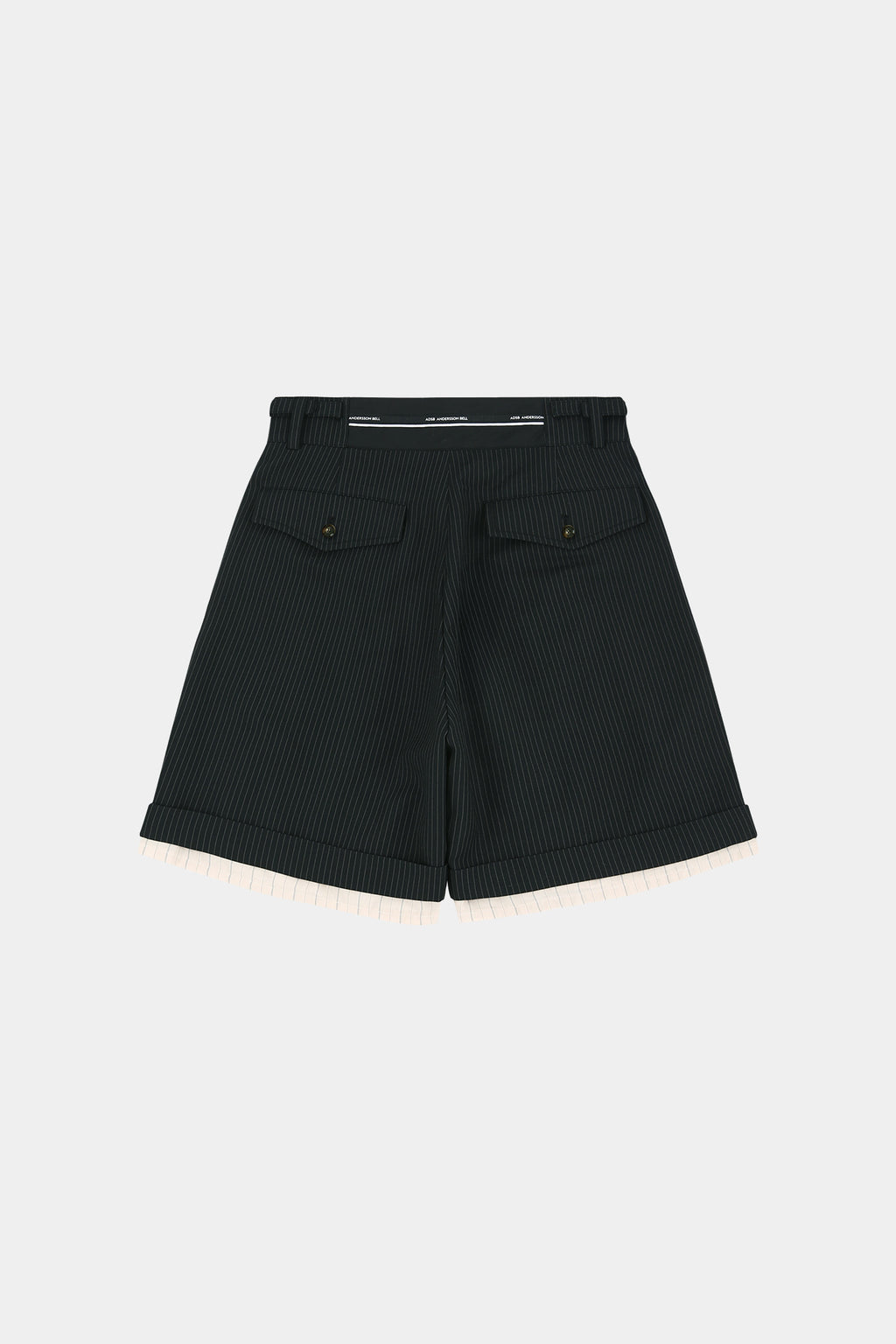 Andersson Bell - Inside-Out Stripe Layered Shorts (Black) product image 9 | TRAB K-Fashion Australia