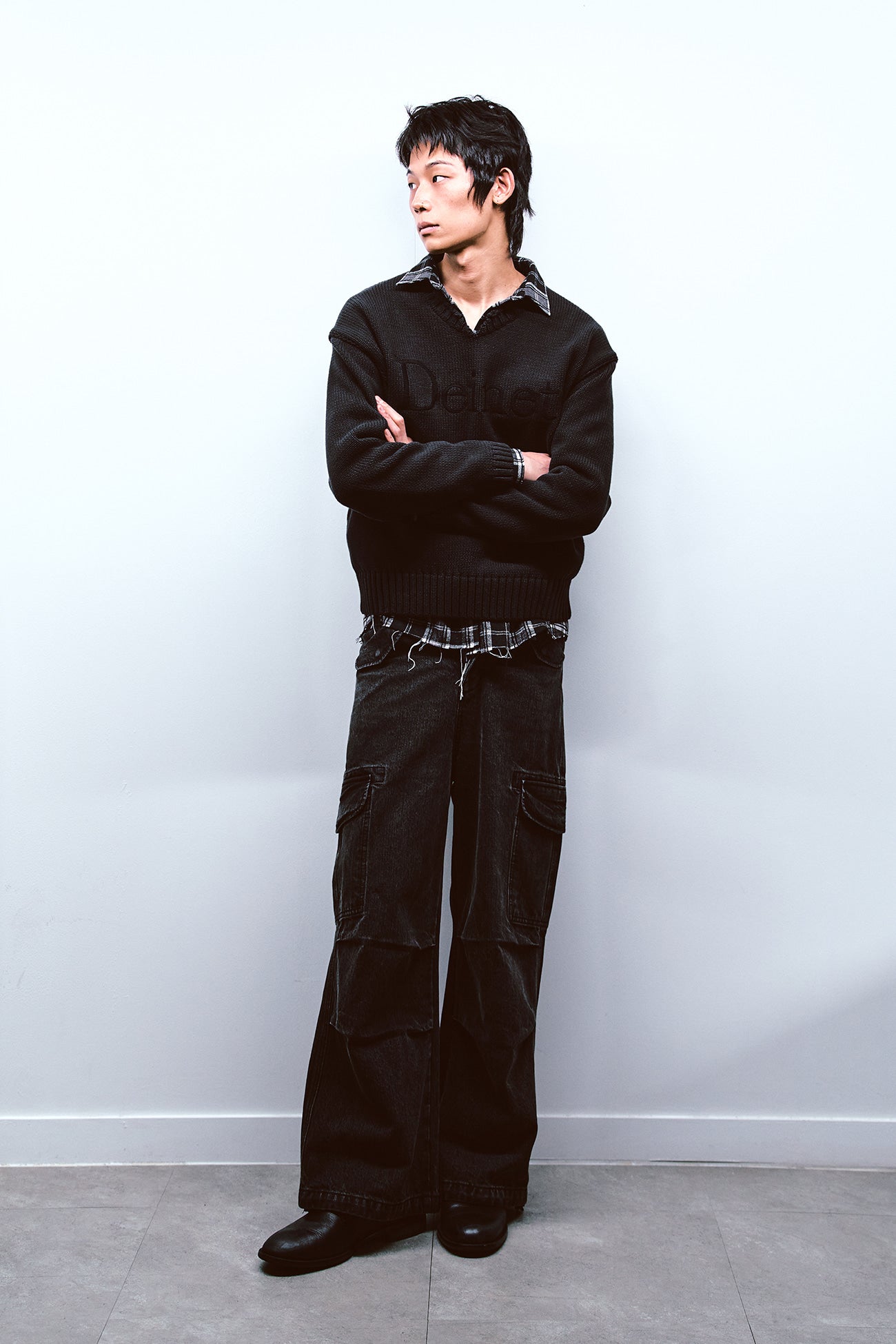 Deinet - Chain Denim M51 Cargo Pants (Black) product image 9 | TRAB K-Fashion Australia