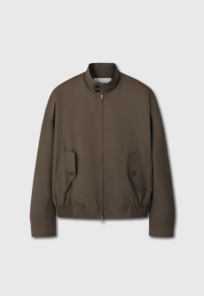 Tonywack - Tropical Wool Harrington Jacket (Dark Olive) product image 7 | TRAB K-Fashion Australia