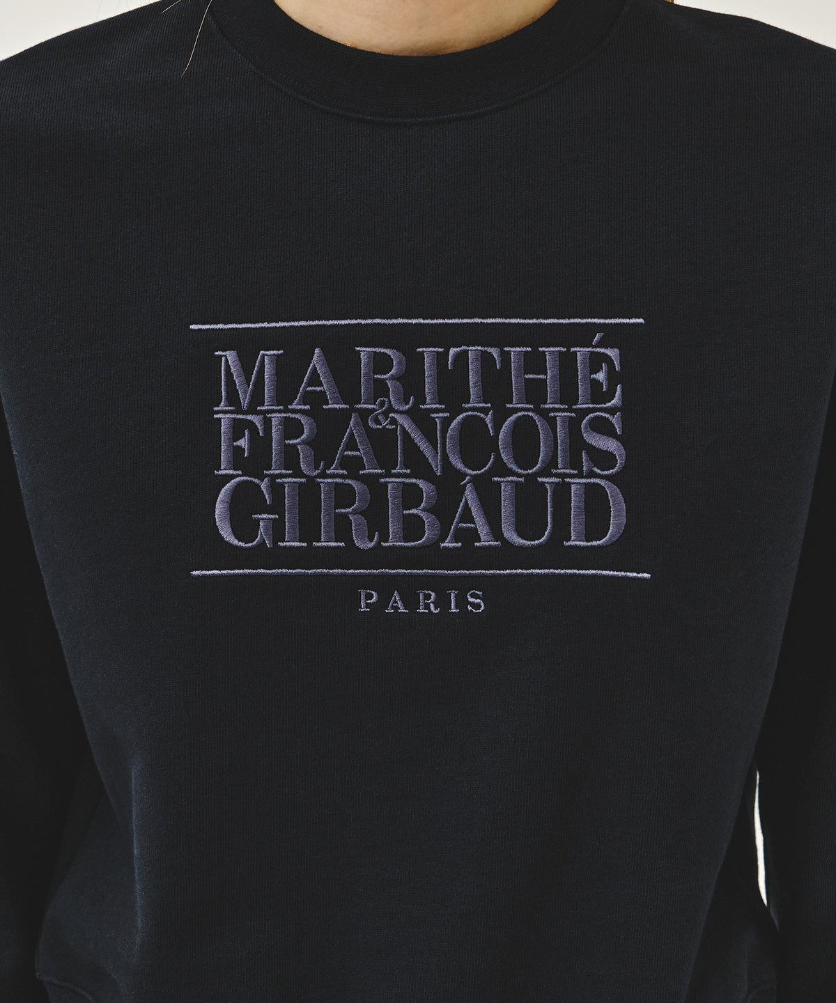 Marithe & Francois Girbaud - Classic Logo Crop Sweatshirt (Navy) product image 4 | TRAB K-Fashion Australia
