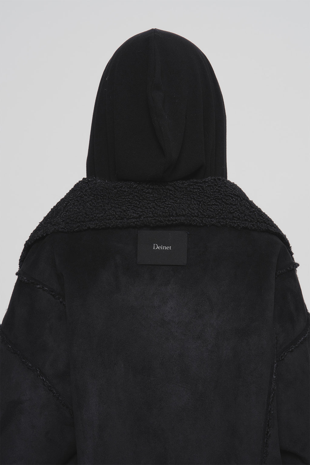 Deinet - Button Up Belted Shearling Jacket (Black) product image 14 | TRAB K-Fashion Australia