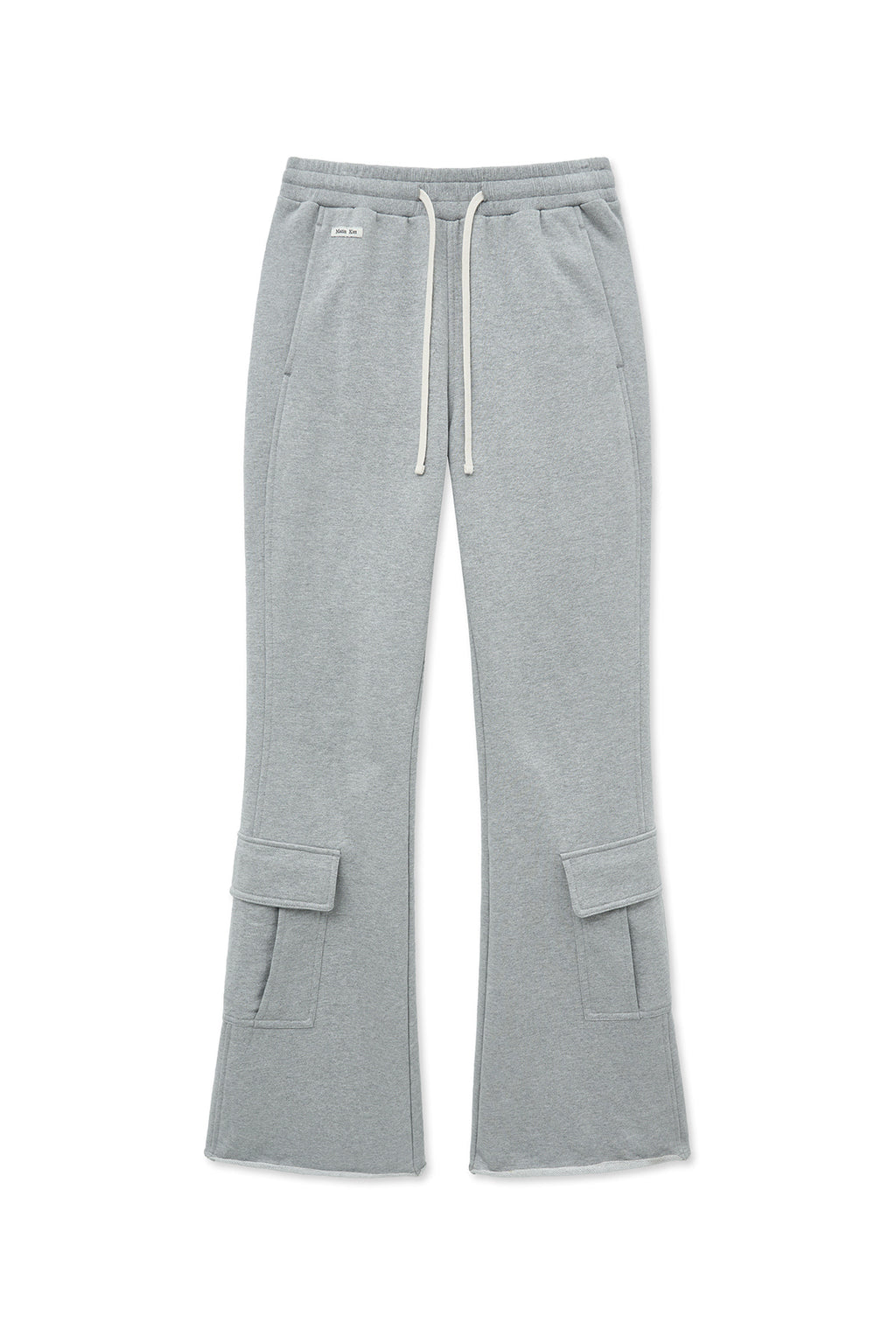 Matin Kim - Boots Cut Slim Cargo Sweatpants (Grey) product image 1 | TRAB K-Fashion Australia
