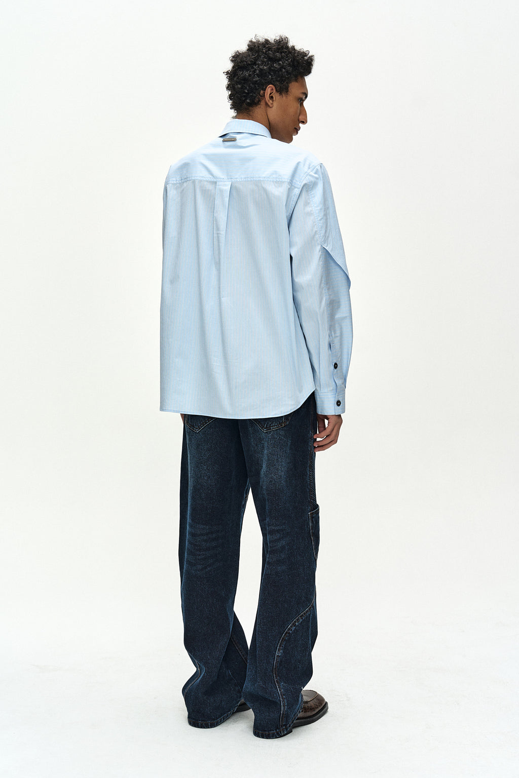 Andersson Bell - Maey Stripe Layered Shirt (blue Stripe) (Blue Stripe) product image 4 | TRAB K-Fashion Australia