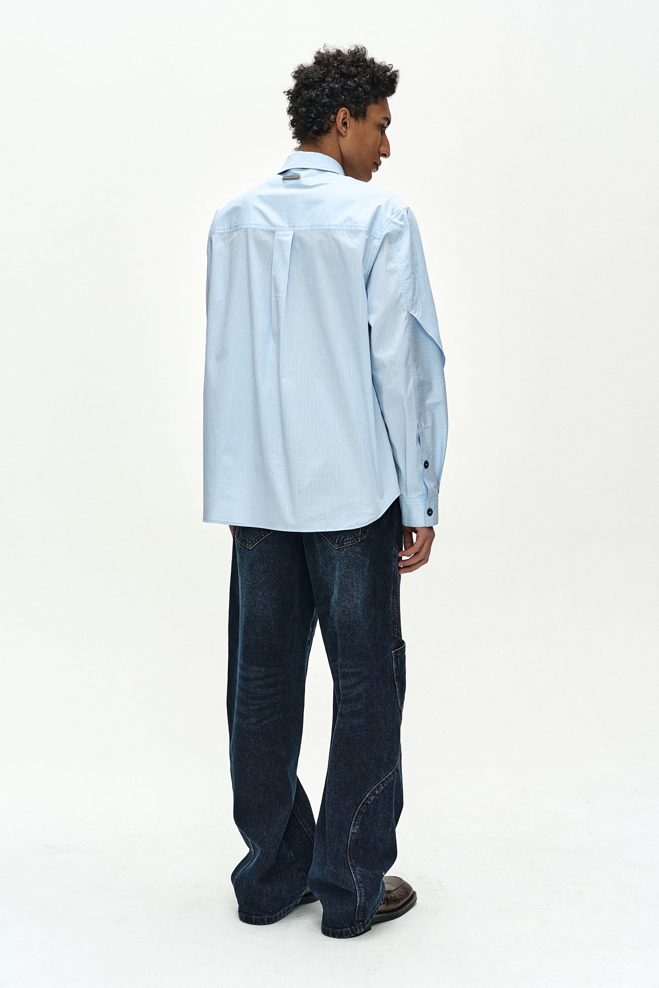 Andersson Bell - Maey Stripe Layered Shirt (blue Stripe) (Blue Stripe) product image 4 | TRAB K-Fashion Australia