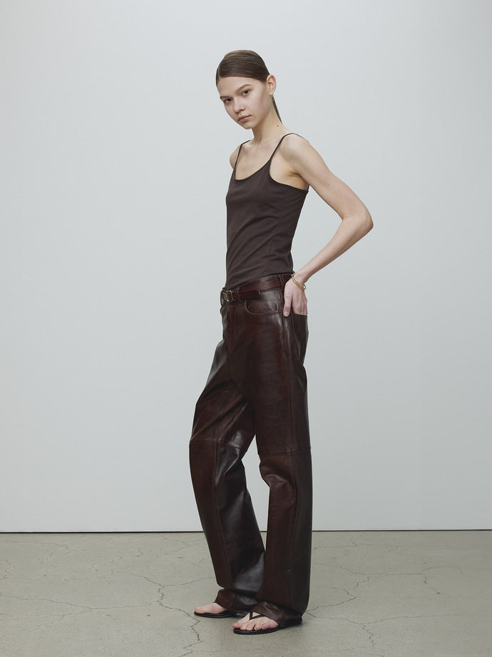 Tonywack - Cotton Lyocell Tank Top (Brown) product image 6 | TRAB K-Fashion Australia