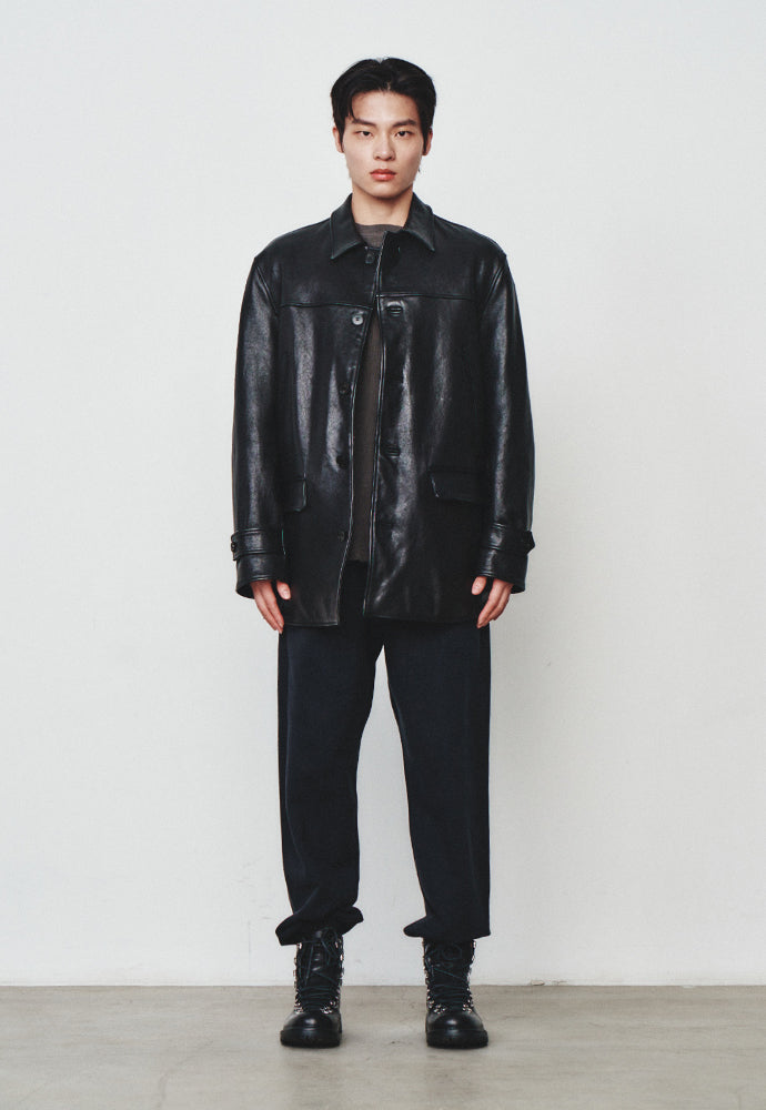 Art if acts - Garment Dyed Vintage Heavy Sweat Pants (Black) product image 2 | TRAB K-Fashion Australia