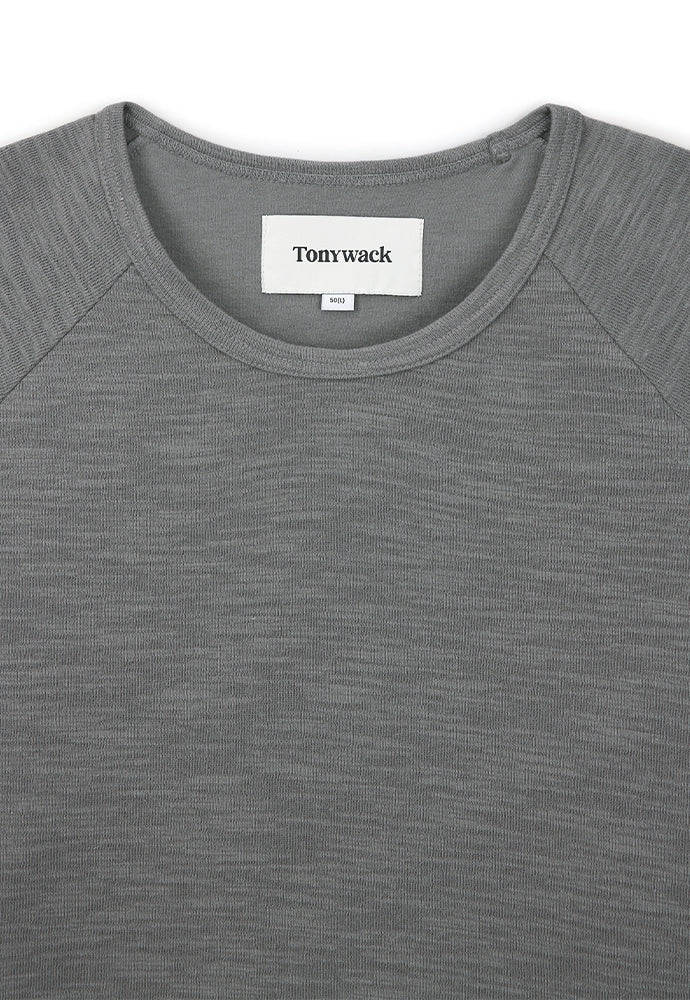 Tonywack - Slub Double Long Sleeve Top (Moss Grey) product image 7 | TRAB K-Fashion Australia