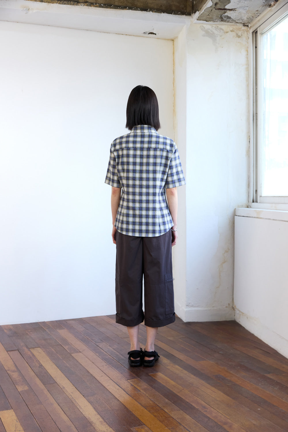 Hatchingroom - Roll Up Fatigue Shorts (Dark Brown) product image 12 | TRAB K-Fashion Australia