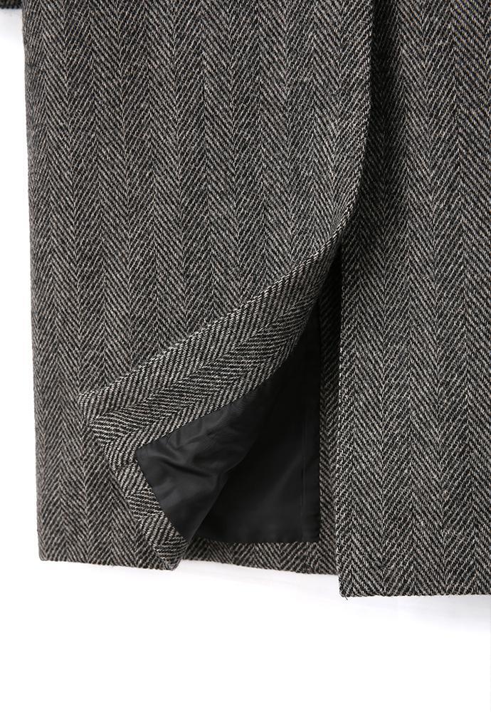 Art if acts - Leather Collar Double-Breasted Coat (Taupe) product image 16 | TRAB K-Fashion Australia