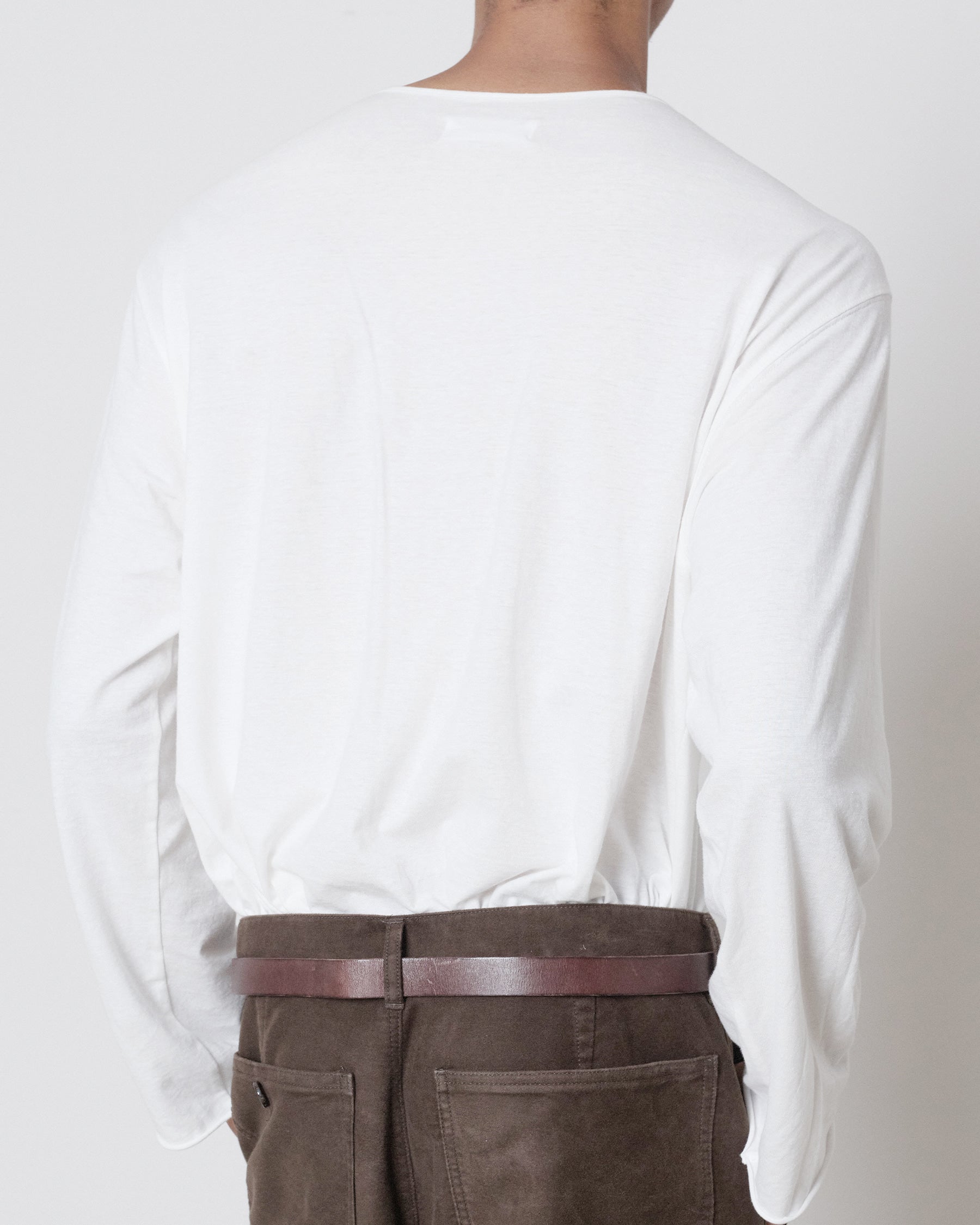 Brownyard - High Gauge V Neck Long Sleeve (Ivory) product image 4 | TRAB K-Fashion Australia