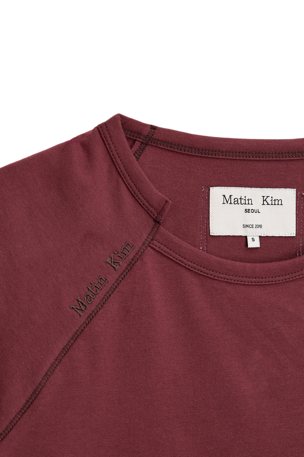 Matin Kim - Twist Point Slim Top (Burgundy) product image 3 | TRAB K-Fashion Australia