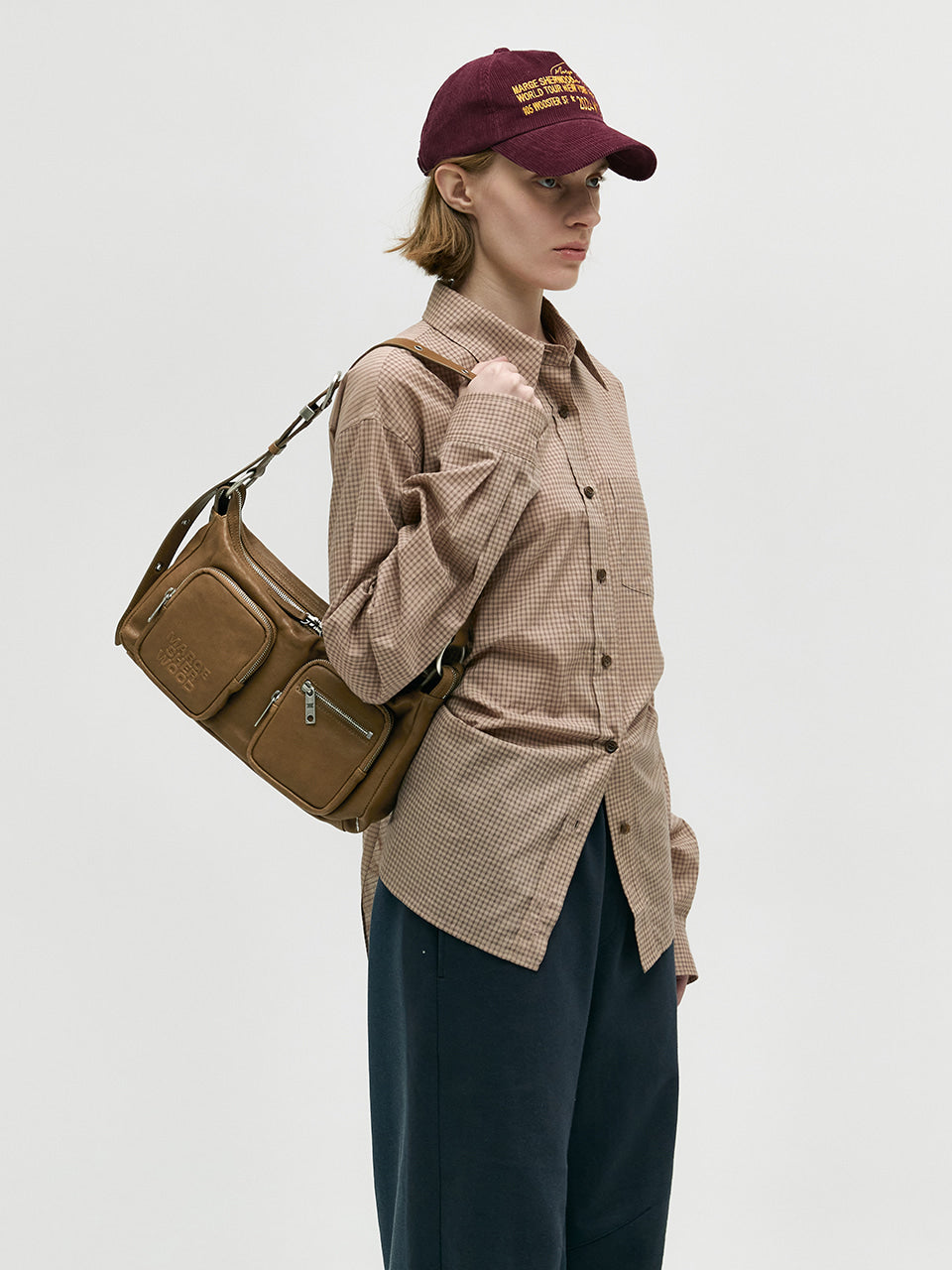 Marge Sherwood - Outpocket Hobo (Vintage Camel Washed Nappa) product image 2 | TRAB K-Fashion Australia
