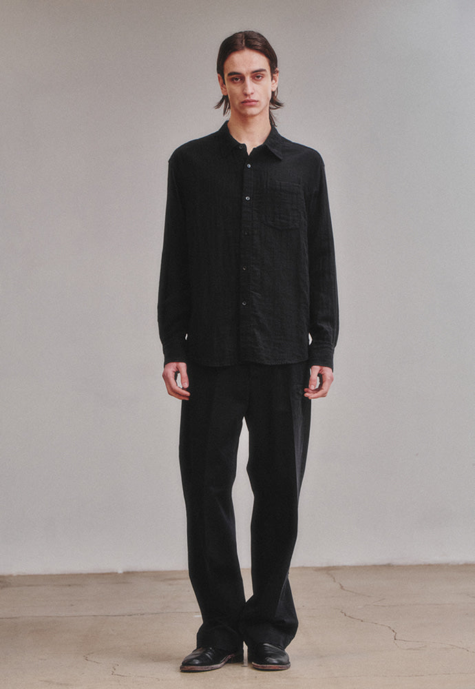 Art if acts - Washed Gauze Shirt (Black) product image 3 | TRAB K-Fashion Australia