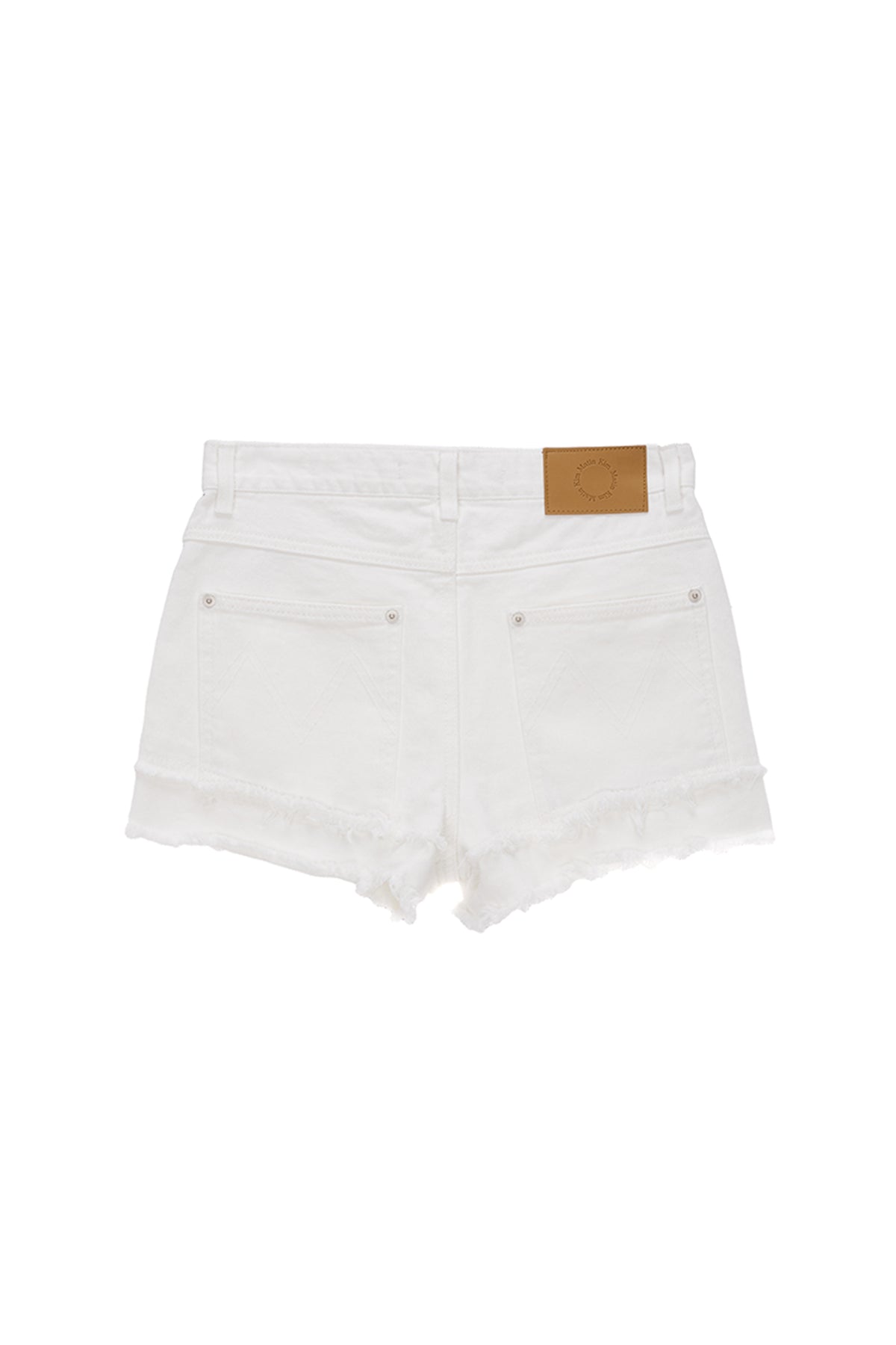 Matin Kim - Double Cutted Denim Shorts (White) product image 2 | TRAB K-Fashion Australia