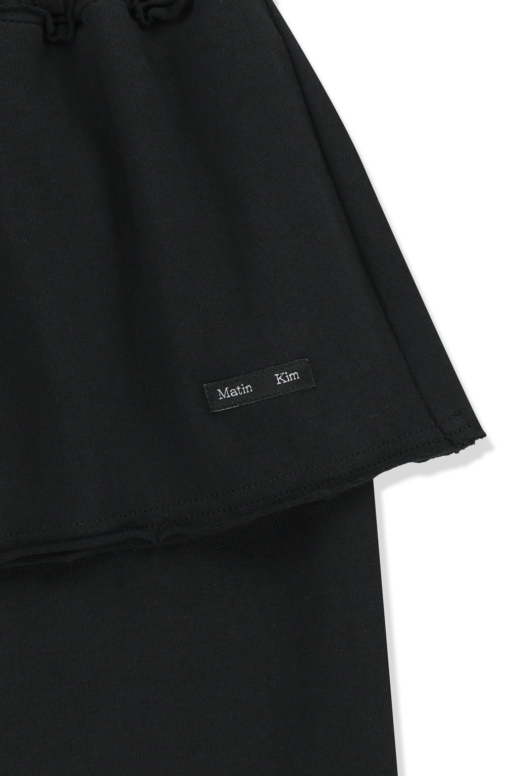 Matin Kim - Layered Skirt Jersey Pants (Black) product image 3 | TRAB K-Fashion Australia