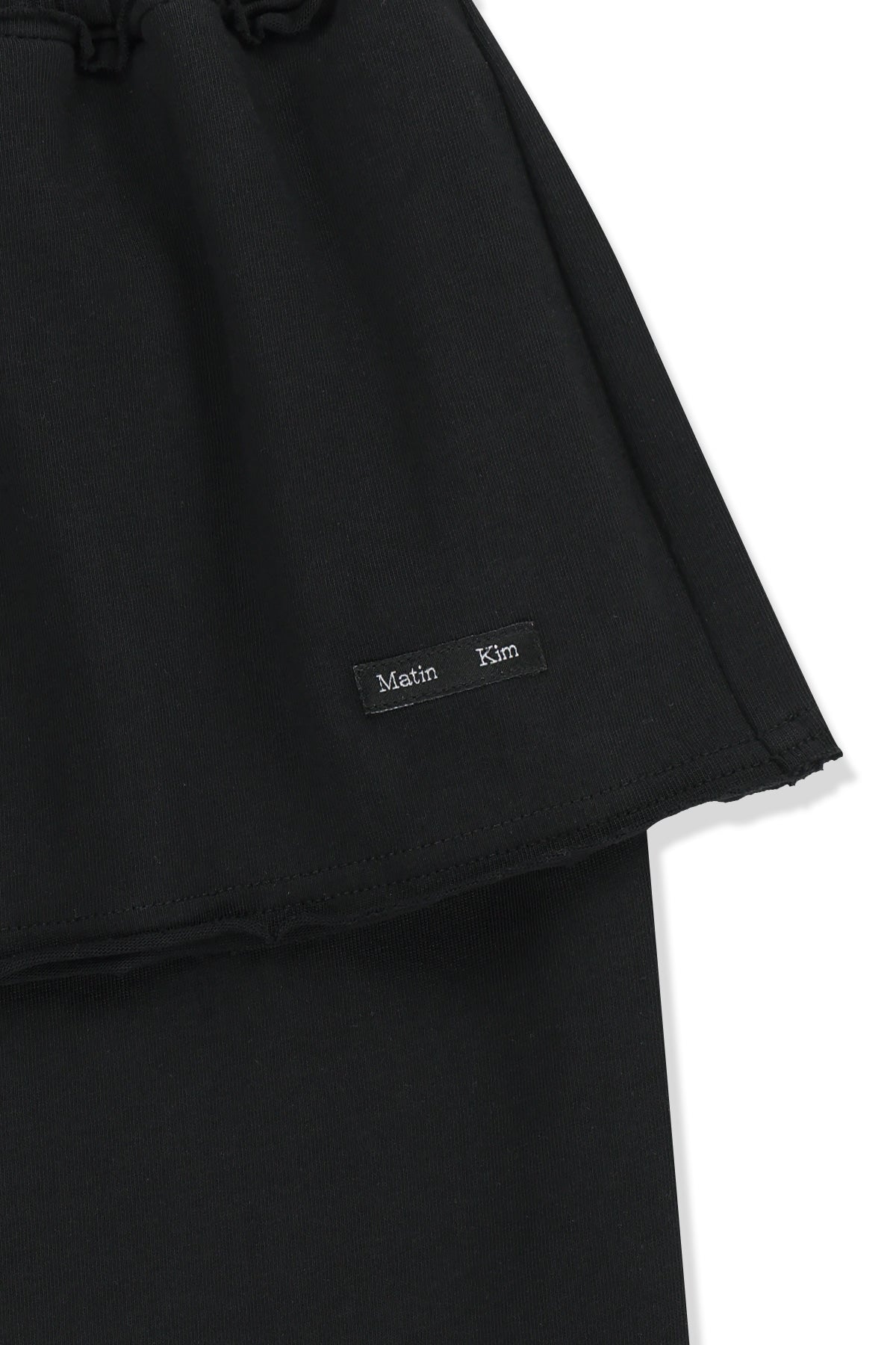 Matin Kim - Layered Skirt Jersey Pants (Black) product image 3 | TRAB K-Fashion Australia