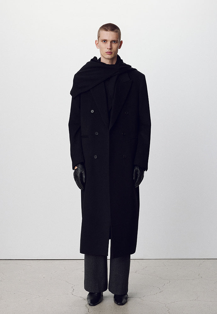 Tonywack - Wool And Cashmere Extra-Long Coat (Black) product image 1 | TRAB K-Fashion Australia