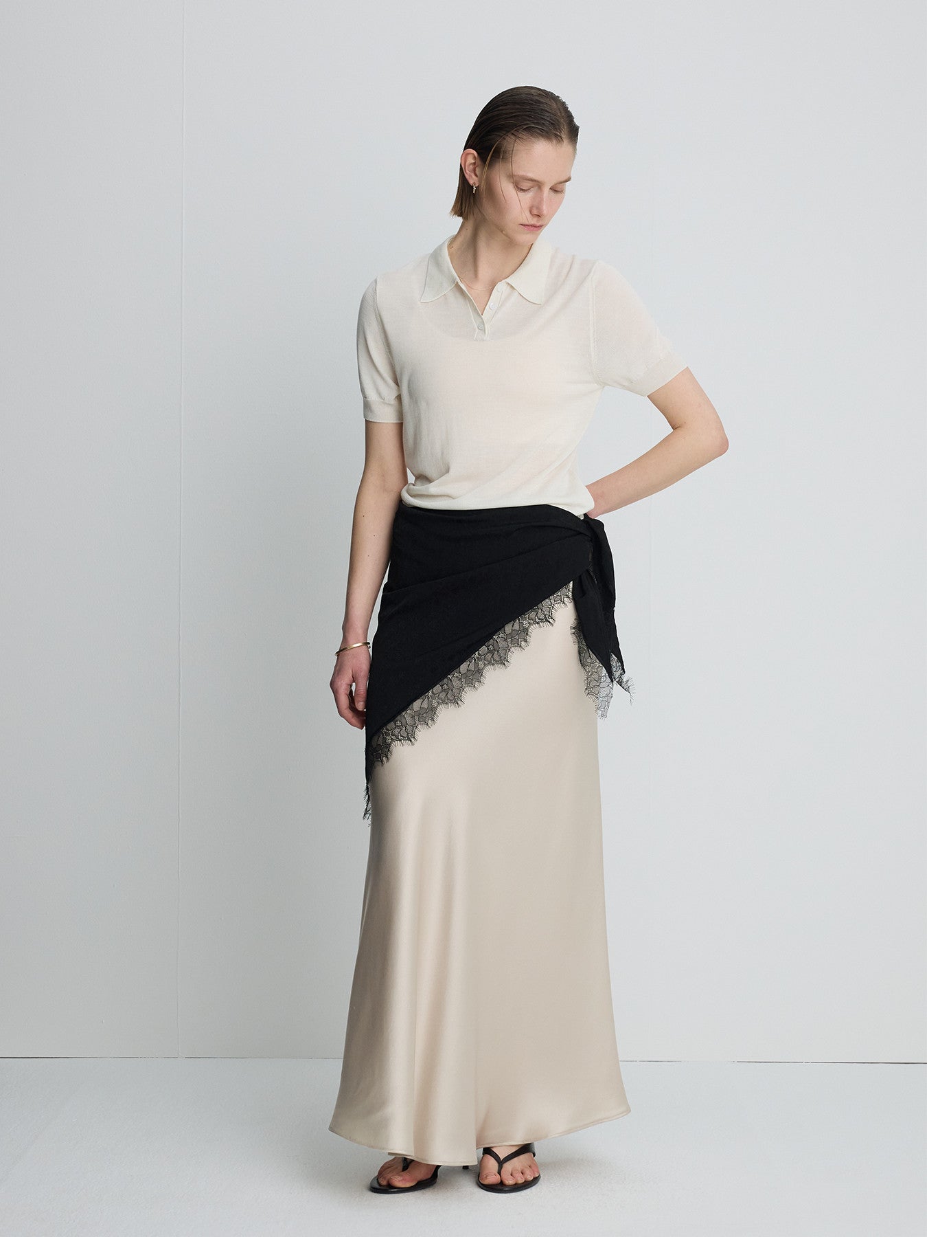 Tonywack - Slip Maxi Skirt (Beige) product image 2 | TRAB K-Fashion Australia