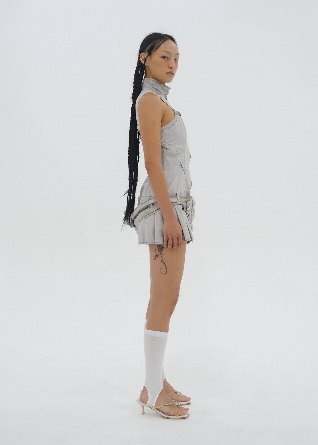 Hyein Seo - Convertible Dress w/ Waist Bag (Moon Grey) product image 6 | TRAB K-Fashion Australia