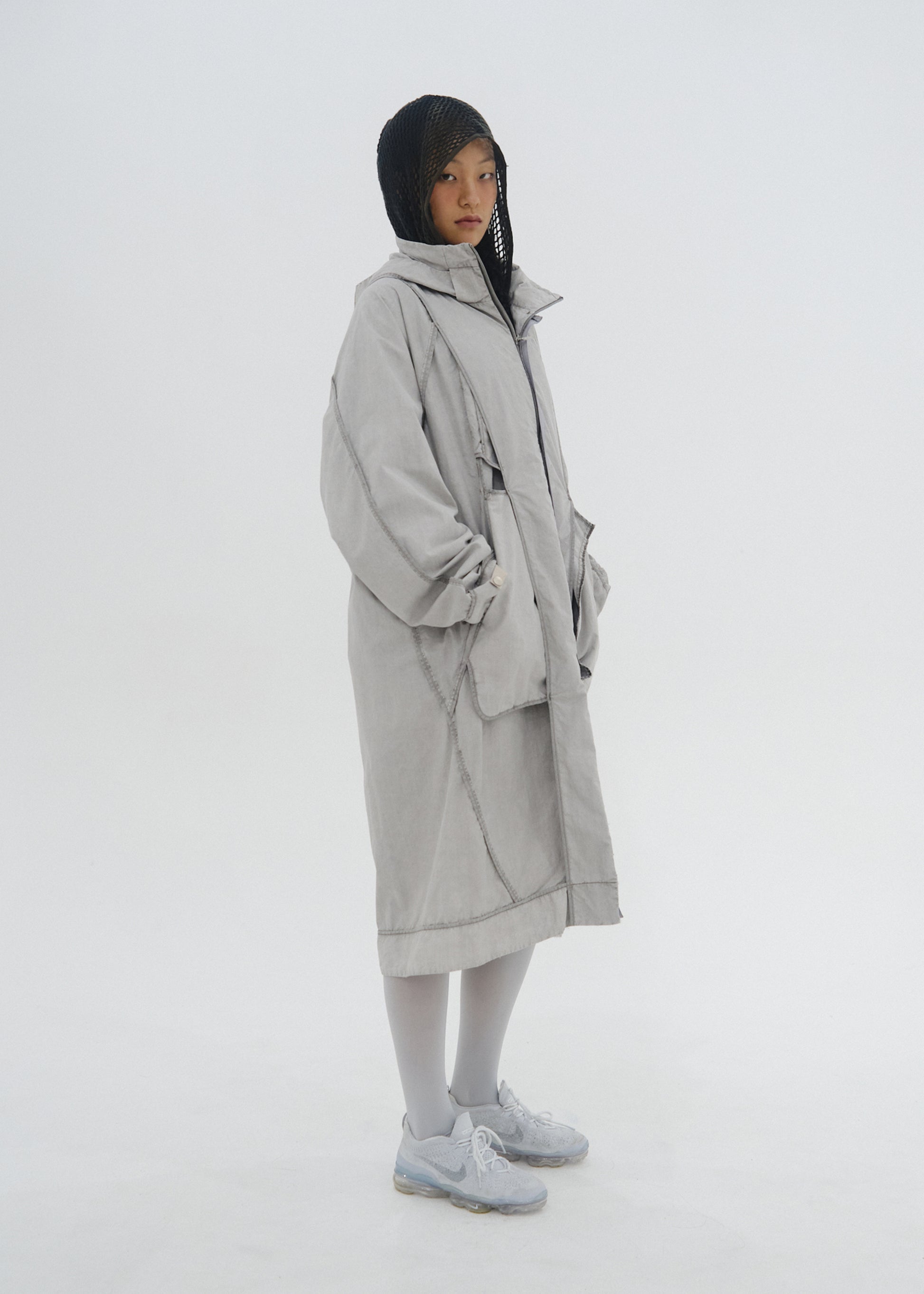 Hyein Seo - Reversed Coat (Moon Grey) product image 6 | TRAB K-Fashion Australia