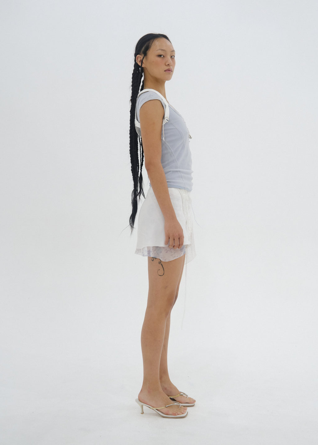 Hyein Seo - Tied Mini Skirt (White) product image 6 | TRAB K-Fashion Australia