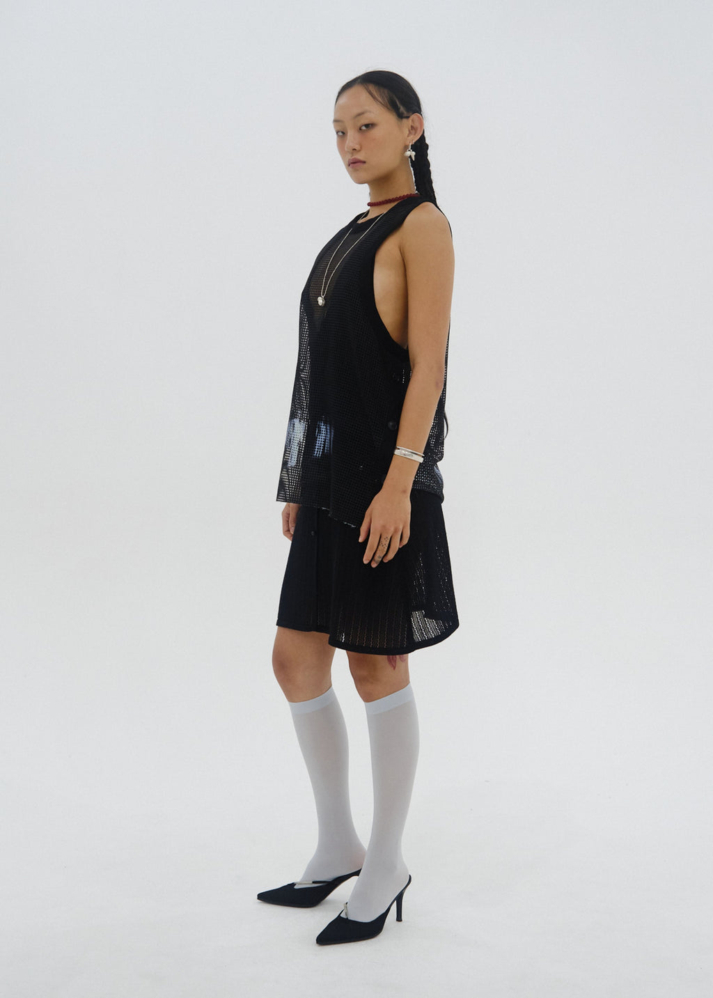 Hyein Seo - "JR" Mesh Sleeveless (Black) product image 6 | TRAB K-Fashion Australia