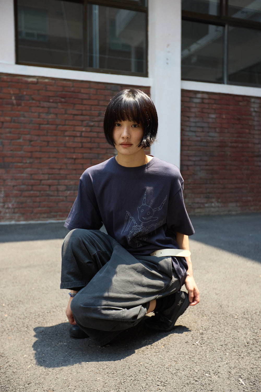 Hatchingroom - Bone Devil Tee Blue (Charcoal) product image 11 | TRAB K-Fashion Australia