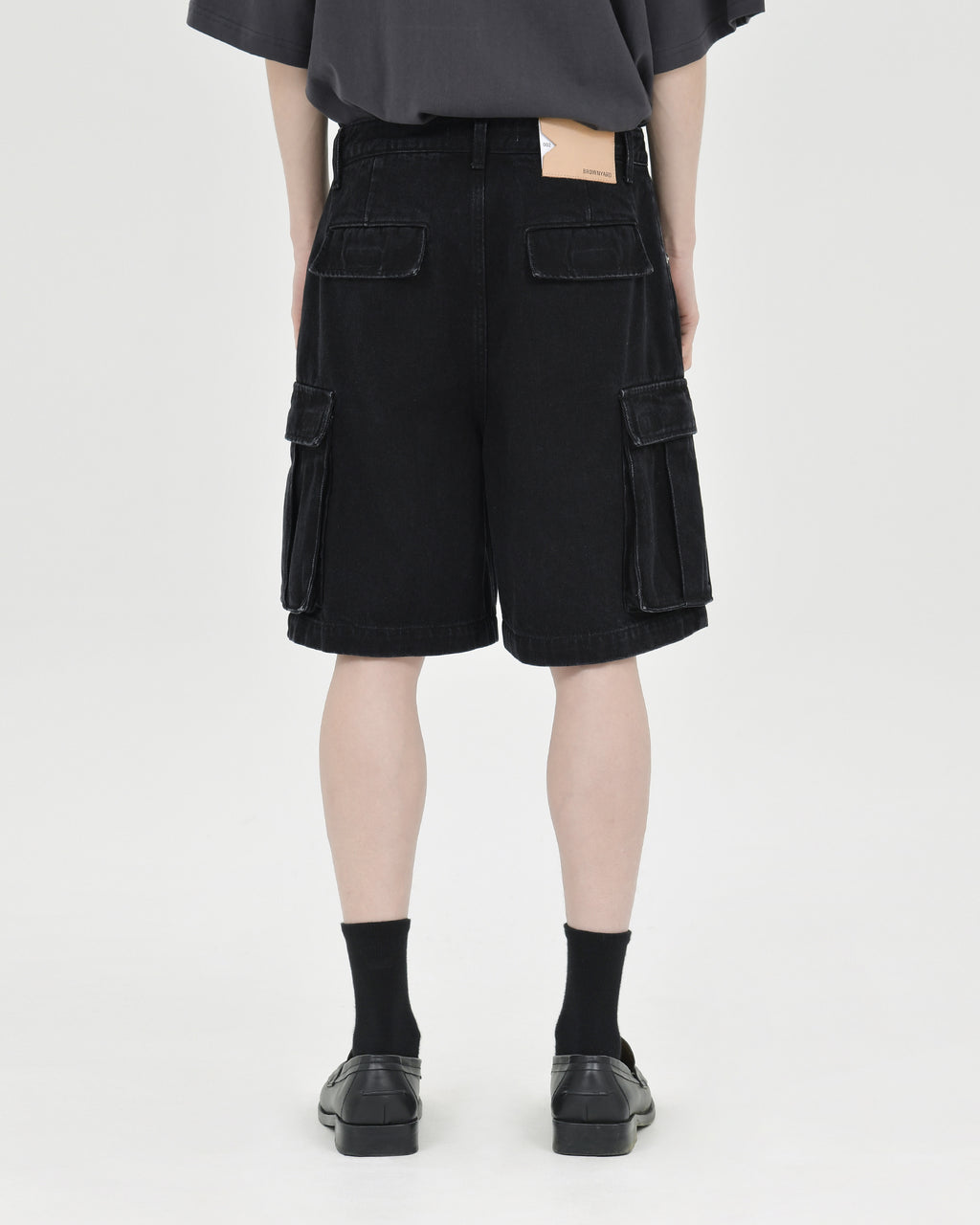 Brownyard - Military Denim Shorts (Black) product image 2 | TRAB K-Fashion Australia