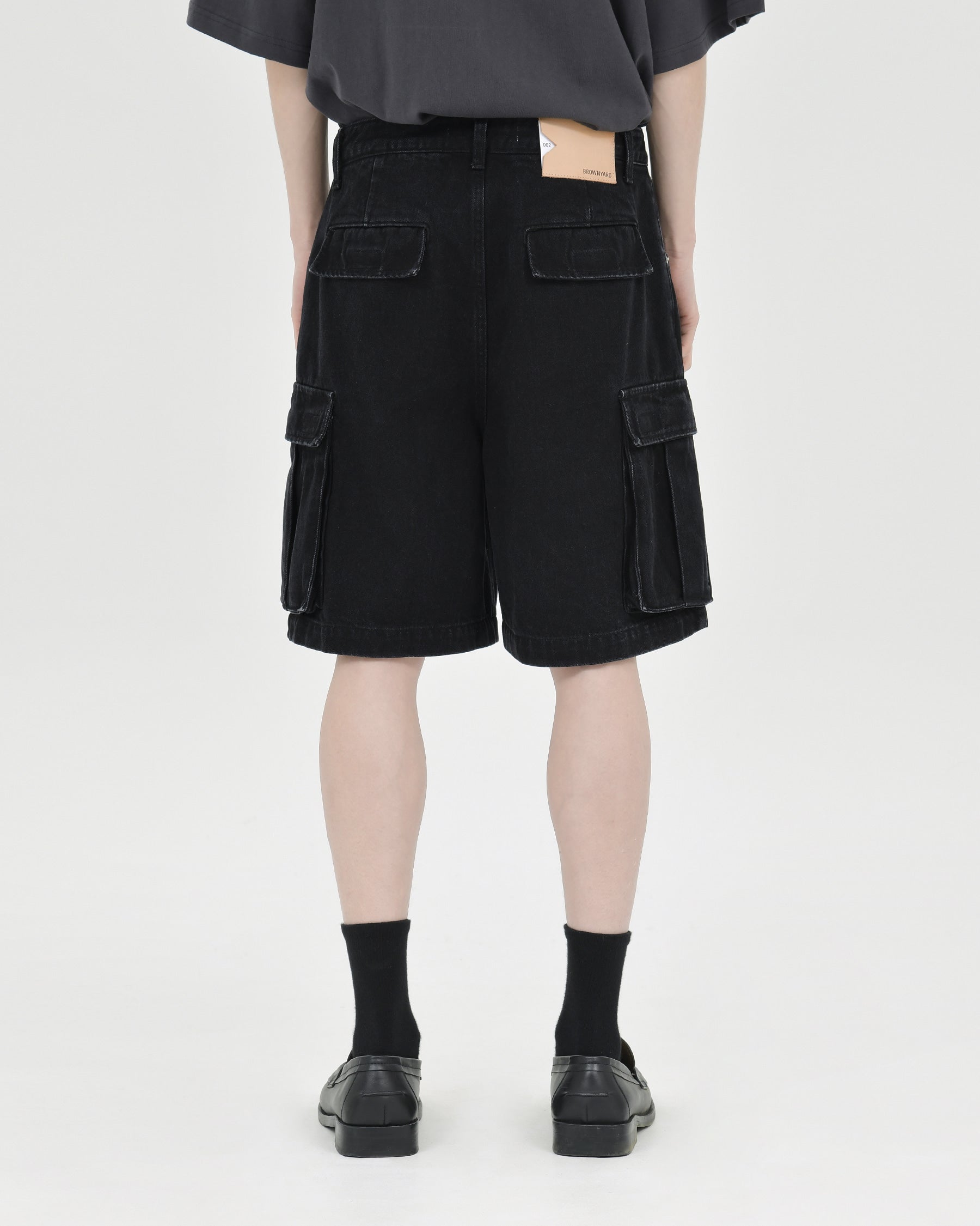 Brownyard - Military Denim Shorts (Black) product image 2 | TRAB K-Fashion Australia